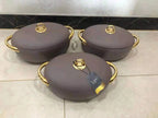Thickened Plastic Lunch Box, Food Warmer, Big Capacity, Container for Family Party Design, 2 L, 2.5 L, 3L, 3Pcs Set