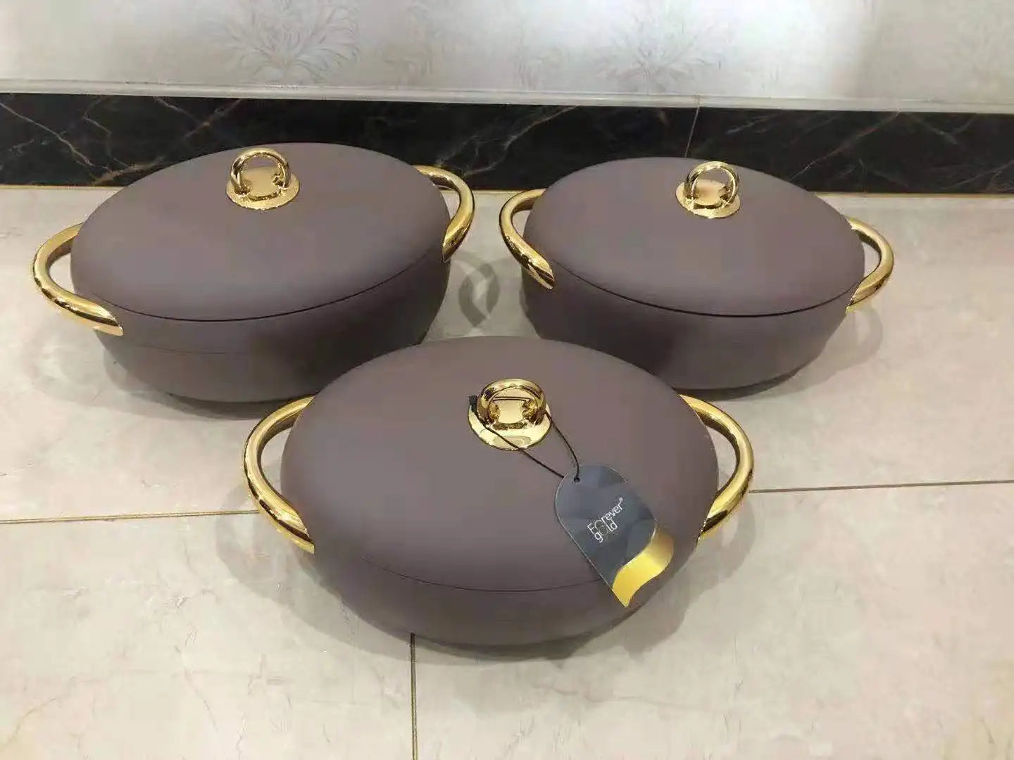 Thickened Plastic Lunch Box, Food Warmer, Big Capacity, Container for Family Party Design, 2 L, 2.5 L, 3L, 3Pcs Set