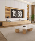 Luxury Log Rock Board TV Stand