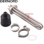 DERNORD 2 Inches Tri-Clamp Brewing Heating Element SUS304 3/4.5/6/9/12kw Immersion Water Tubular Electric Heater 220V 380V