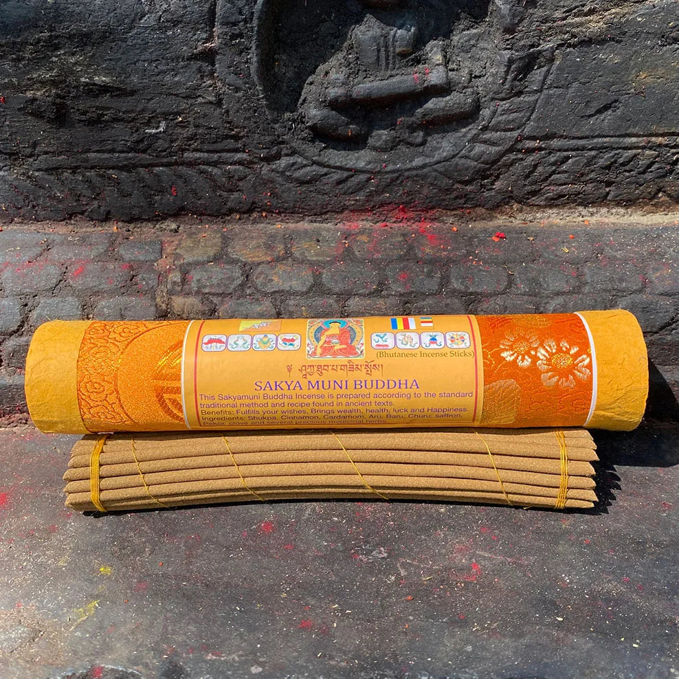 1Tube Bhutan Dragon Incense Stick Brocade Cylinder Tibetan Incense For Refreshing Deodorization Handmade Natural Stick Incense