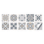 Tile Stickers Waterproof Kitchen Retro Moroccan Self Adhesive Bathroom Decal Vinyl Peel And Stick Wall Decoration Wallpaper