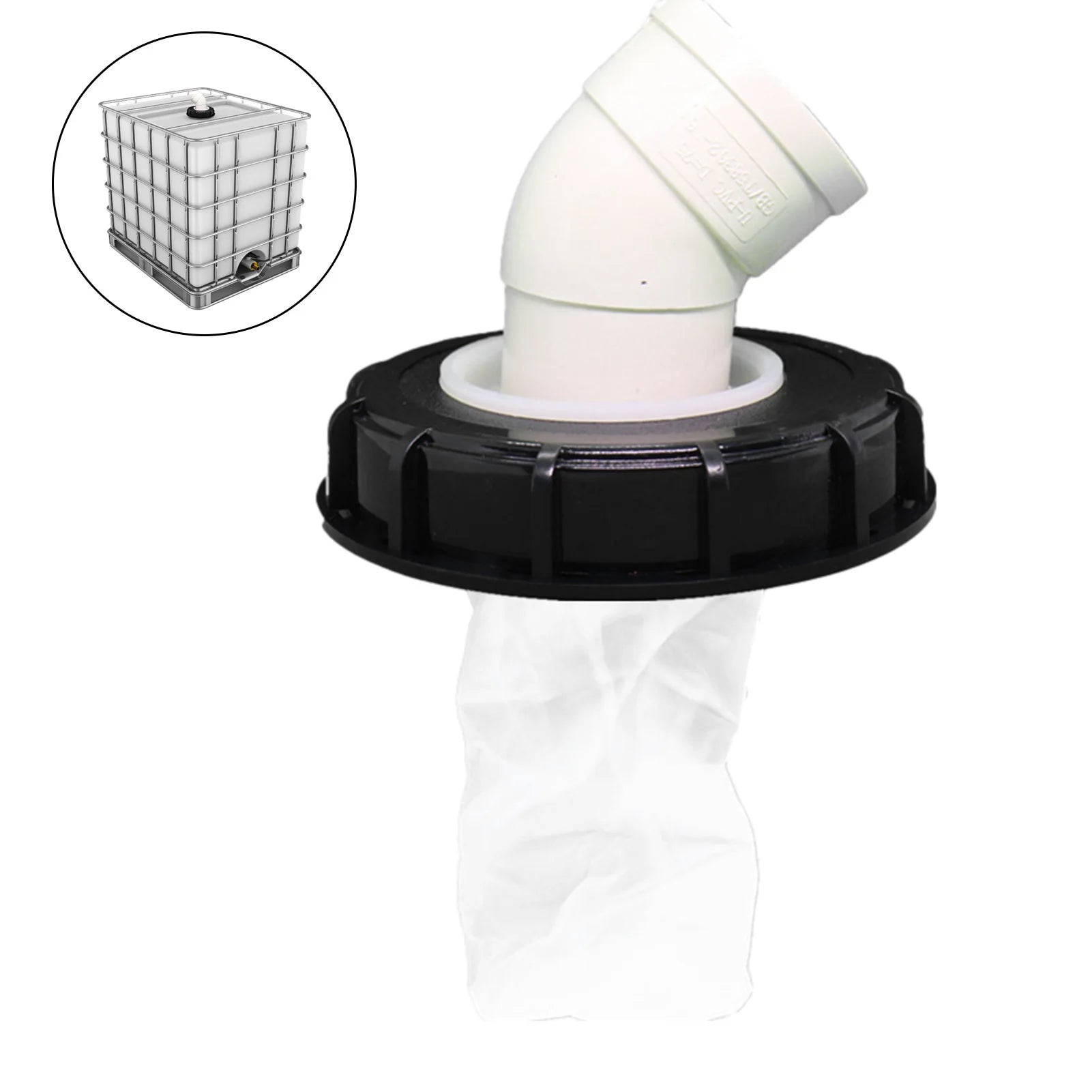 IBC Ton Barrel Cover Cap With Filter Outdoor IBC Ton Barrel Cover Durable Plastic Cover With Vent Hole Ton Barrel Filter Cover