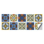 Tile Stickers Waterproof Kitchen Retro Moroccan Self Adhesive Bathroom Decal Vinyl Peel And Stick Wall Decoration Wallpaper