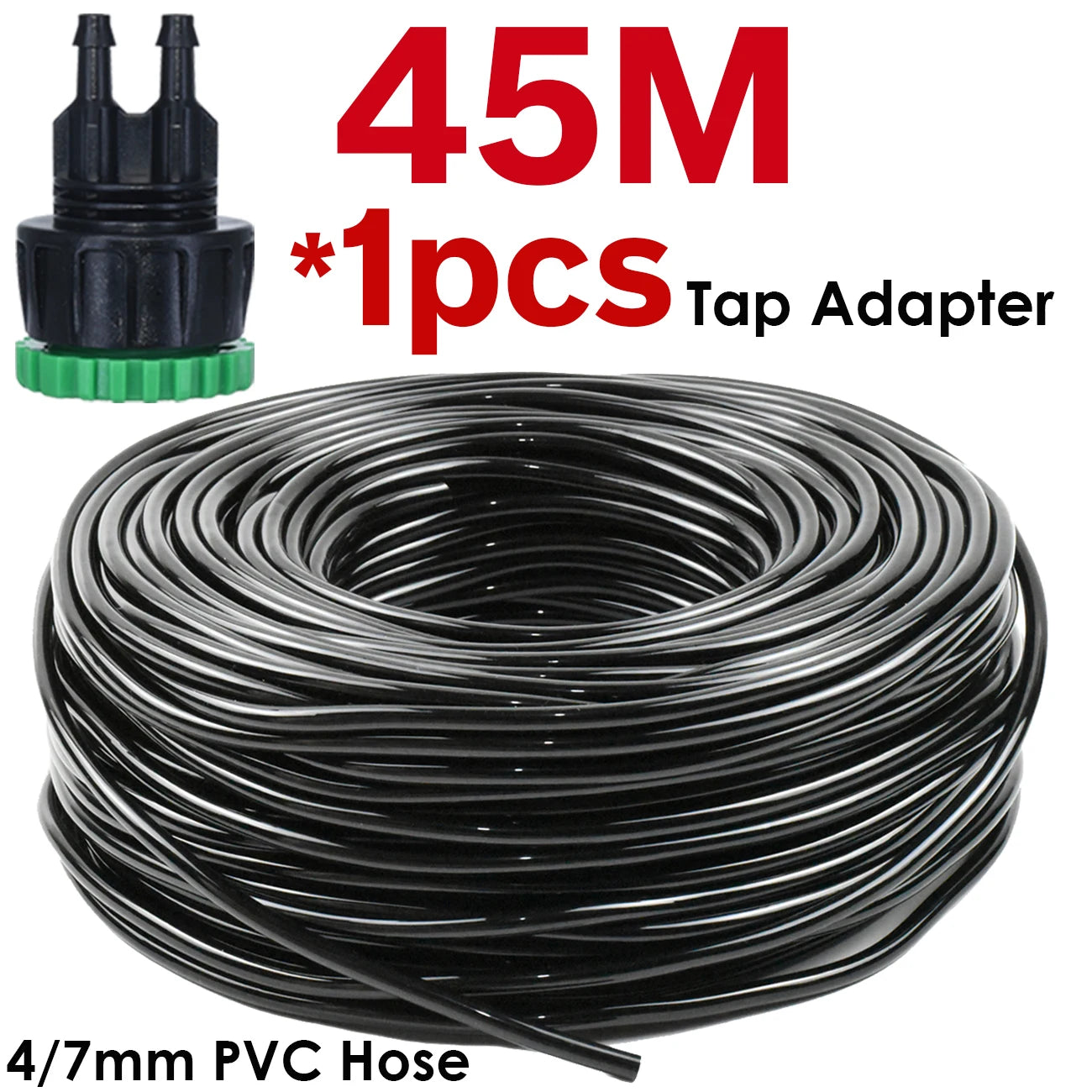 SPRYCLE 5m-100m 1/4'' Garden Watering Hose 4/7mm PVC Micro Drip Irrigation Pipe Tubing for Sprinkler Lawn Pot Plant Greenhouse