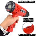 NEWACALOX Heat Gun,Variable Temperature Settings 100~650℃ Fast Heat Hot Air Gun for Vinyl Wrap, Crafts, Shrink Tubing