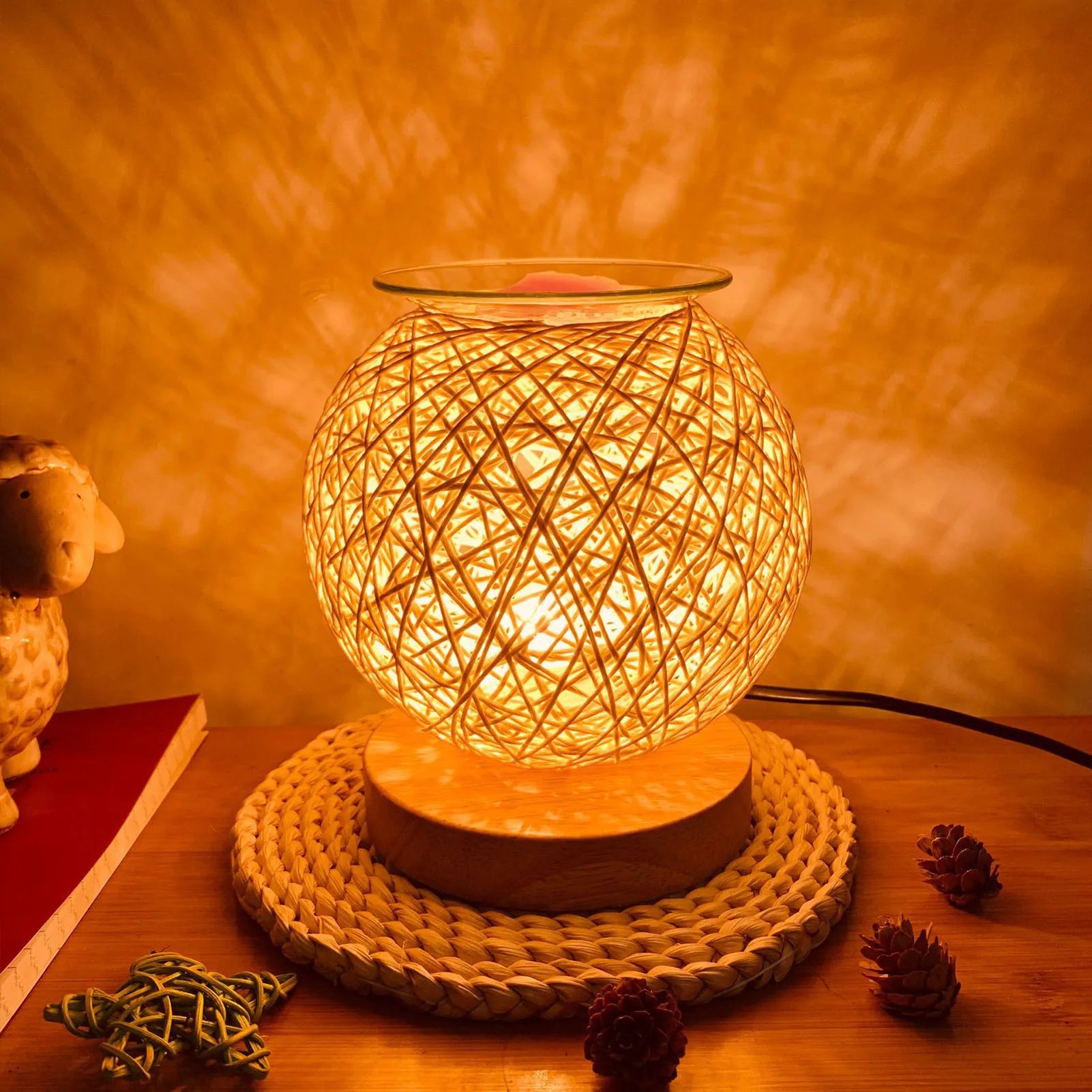 Practice Oil Diffuser 35W Electric Smokeless Wax Melt Incense Burner Sepak Takraw Aroma Light Tart Burner Aroma Home Decoration