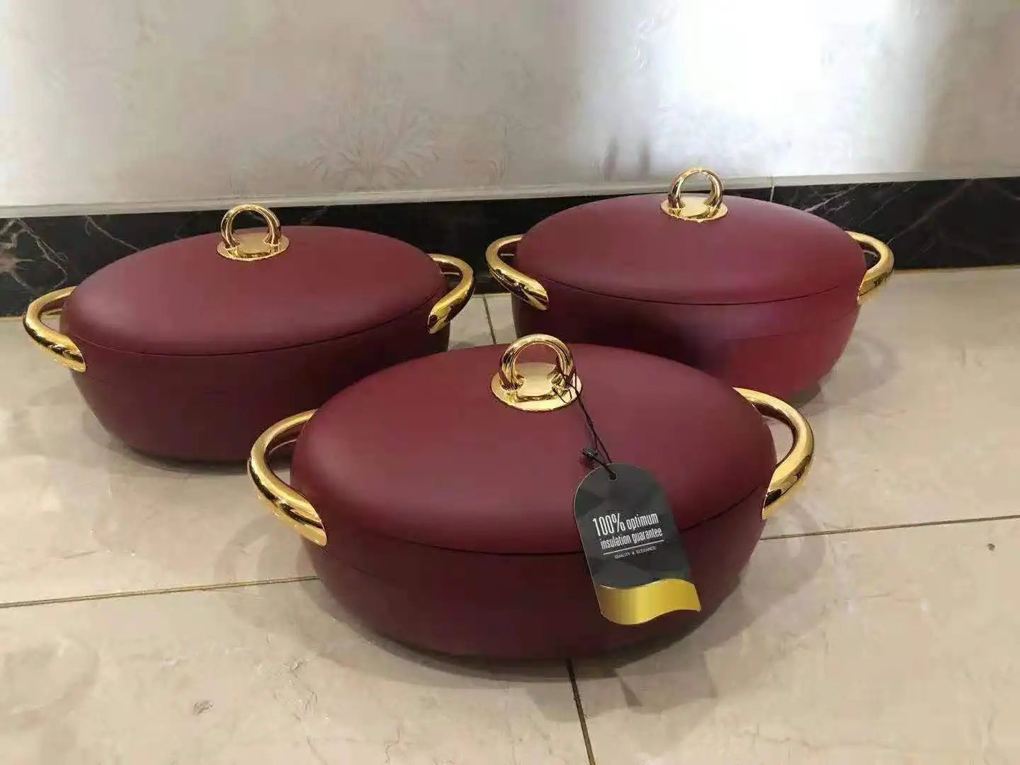 Thickened Plastic Lunch Box, Food Warmer, Big Capacity, Container for Family Party Design, 2 L, 2.5 L, 3L, 3Pcs Set