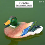 Cute Resin Floating Duck Statue Outdoor Garden Pond Fish Tank Decorative Swimming Wild Duck Sculpture For Garden Decor Ornament