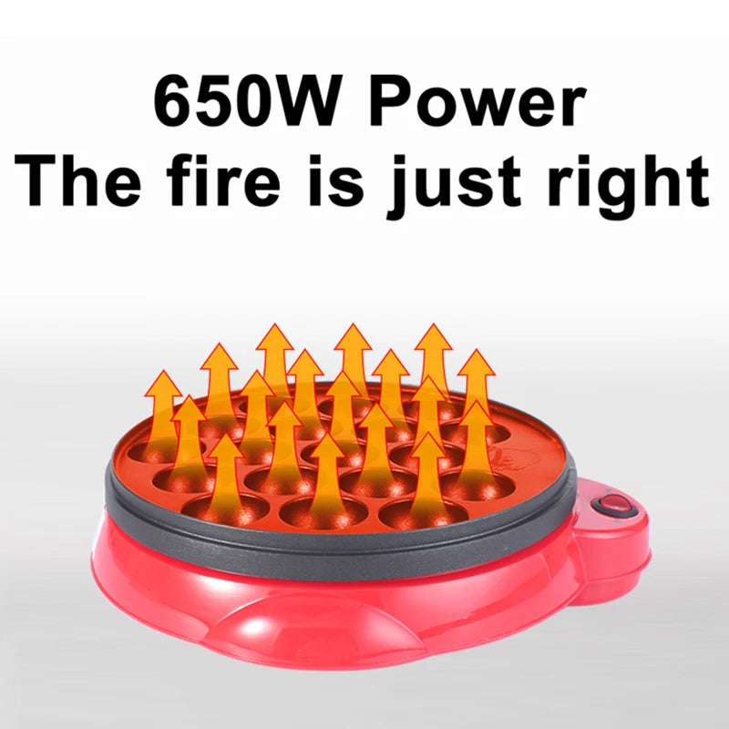 110V/220V Chibi Maruko Baking Machine Electric Takoyaki Maker Donut Octopus Ball 18 Holes Grill Pan Professional Cooking Tools