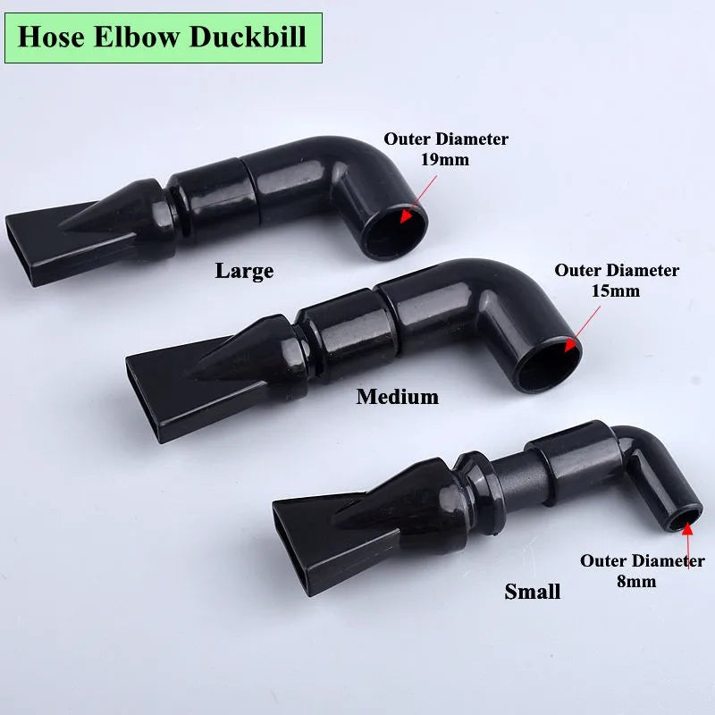 1PC Black /Transparent Aquarium Fish Tank Water Pump Duckbill Water Outlet Nozzle Duckbilled Sprinklers Return Pipe Fitting