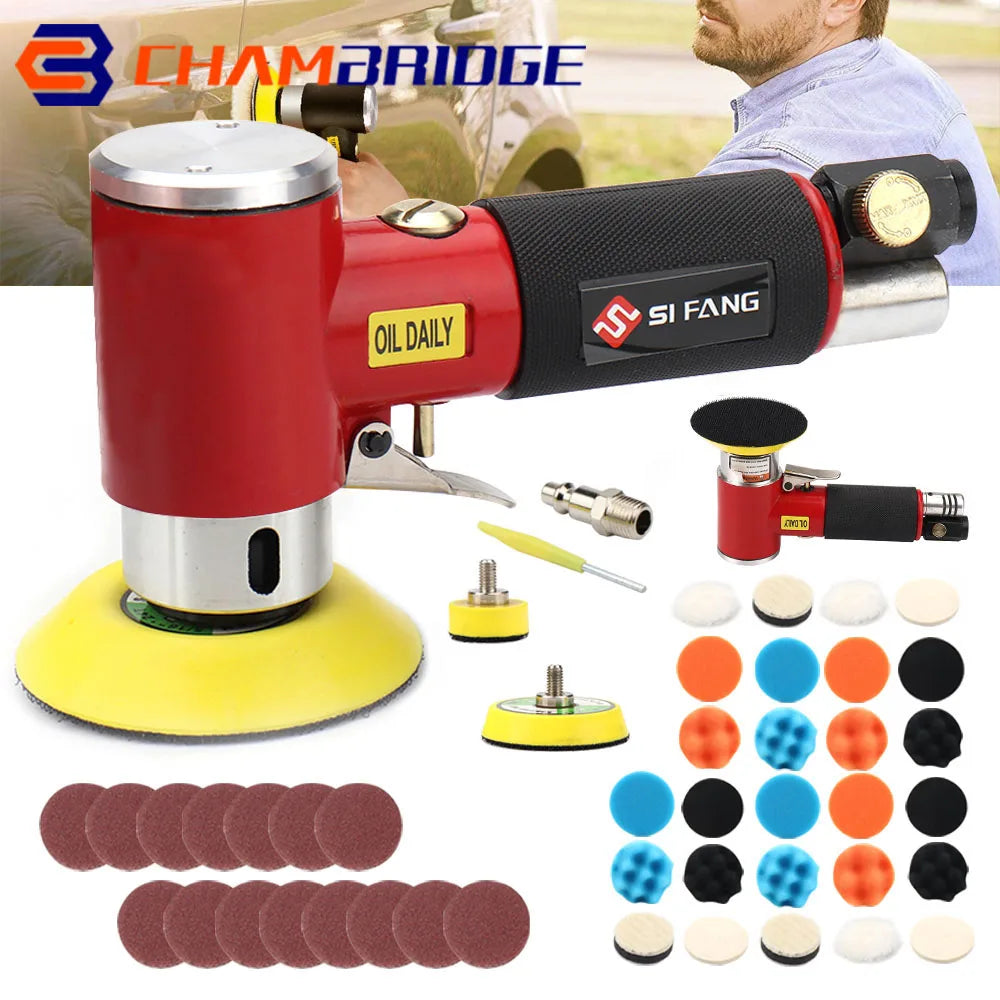 2" 3" Mini Air Sander Pneumatic Orbital Polisher Hand Sanding Tool  Mini Pneumatic  for Auto Body Work, air sander For Polishing