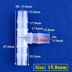 5~200pcs O.D 1.6~15.8mm PP Plastic Tee Connectors Garden Irrigation Pipe Joint Aquarium Tank Adapter Air Pump Hose Pagoda Joints