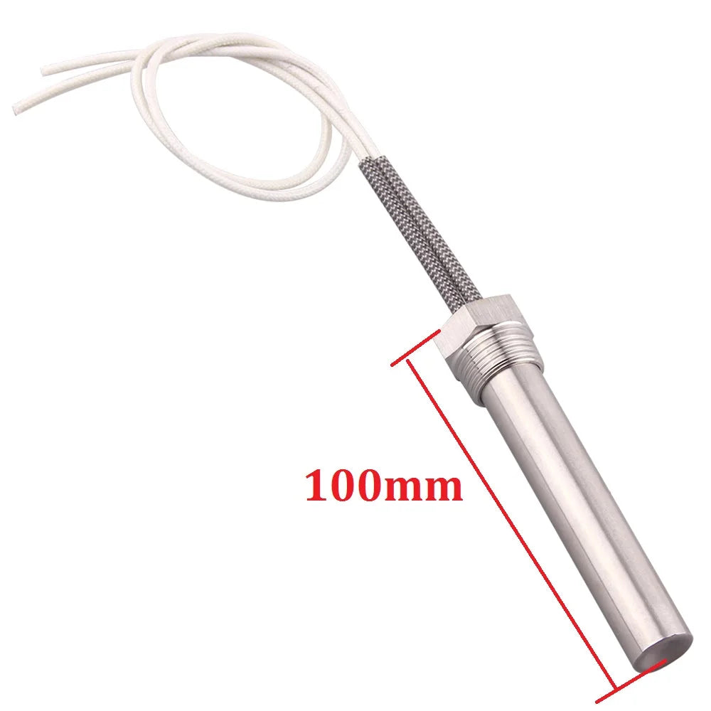 Dernord 12V Immersion Cartridge Heater Hot Rod 24V Heating Element Replacement with 1/2"NPT Thread 100W 150W  200W 300W