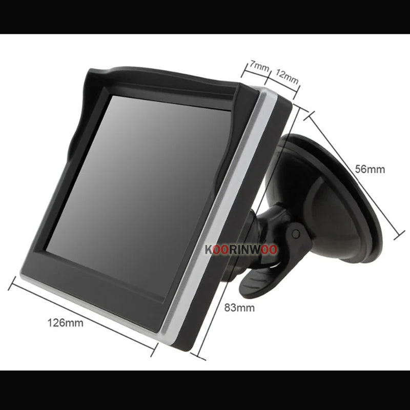 OOWLIVEE LCD Monitor With 360 Around view Split Parking For Cars Camera 4 Channels Box IR Left Right Front view Camera Rear view