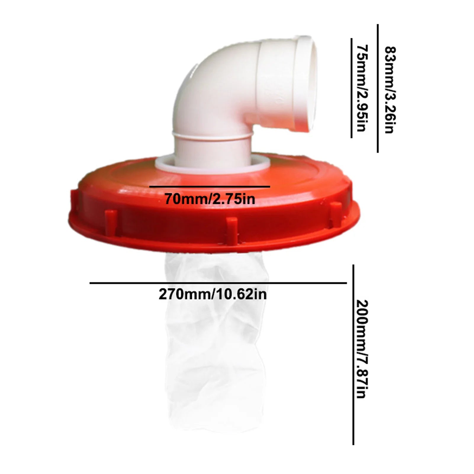 163mm/245mm IBC Lid Filter For Rainwater Tank IBC Plastic Filter Cover With Filter Net IBC Tank Parts For Home Garden Drop Ship