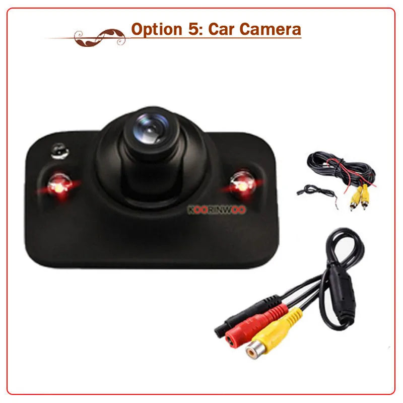 OOWLIVEE LCD Monitor With 360 Around view Split Parking For Cars Camera 4 Channels Box IR Left Right Front view Camera Rear view