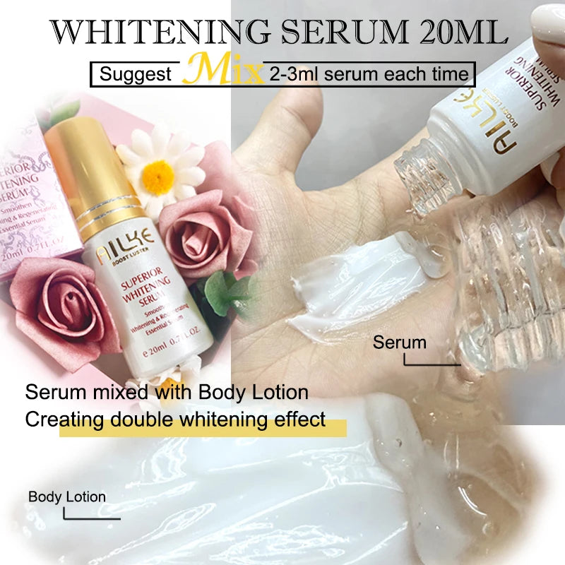 AILKE Whitening Face Cream - Reduces Dark Spots & Melanin with Collagen & Glutathione | All Skin Types | AlluCanFind