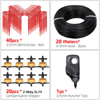 Greenhouse drip irrigation 4-way drip arrow 2-way transmitter irrigation system Potted plants with greenhouse suite 10set 20set