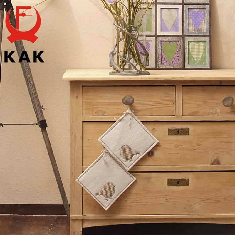 KAK Cobblestone Natural Stone Cabinet Knobs Individual Dresser Pulls  Kitchen Handle Drawer Knobs Furniture Handle Hardware