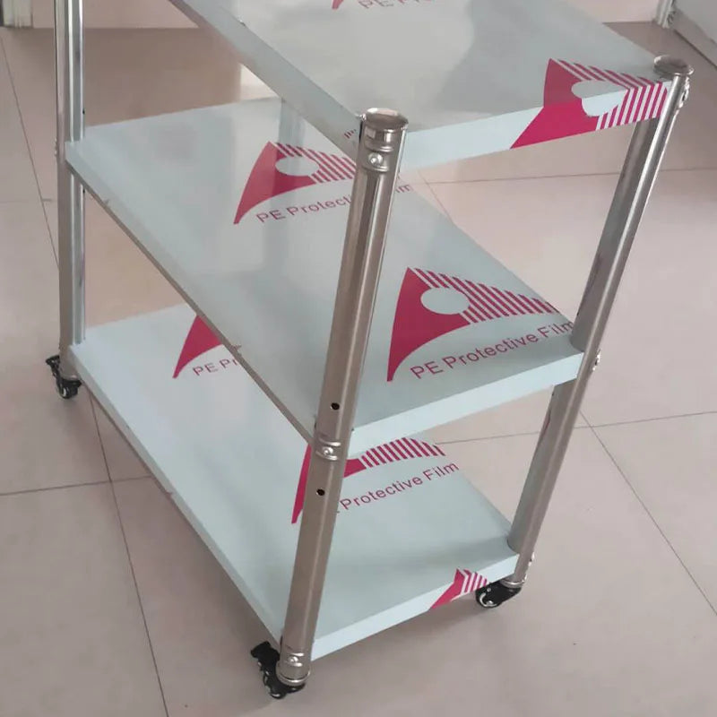 Stainless Steel Kitchen Storage Rack with Brake Wheels, Microwave Oven Rack, Multi-Layer Floor Stand