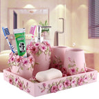 Resin Bathroom Set, Multi Models, Optional, Set of 5 Pieces, Toiletries Kit, Bathroom Accessories