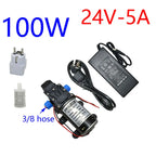DC 12Volt 60w 80w 100w Diaphragm pump Water Micro High Pressure Self-Priming Booster Pump for Garden irrigation car wash