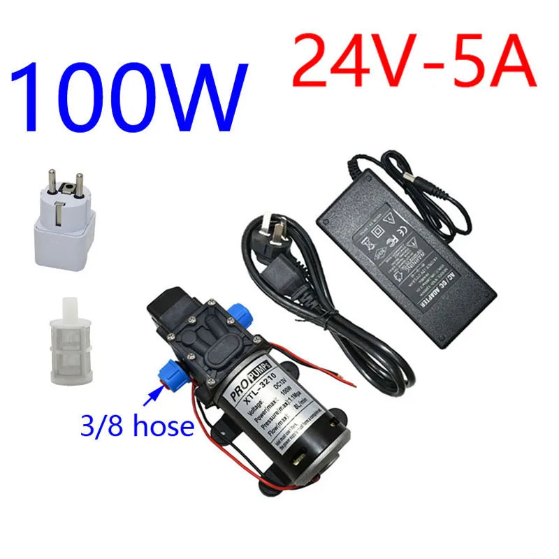 DC 12Volt 60w 80w 100w Diaphragm pump Water Micro High Pressure Self-Priming Booster Pump for Garden irrigation car wash