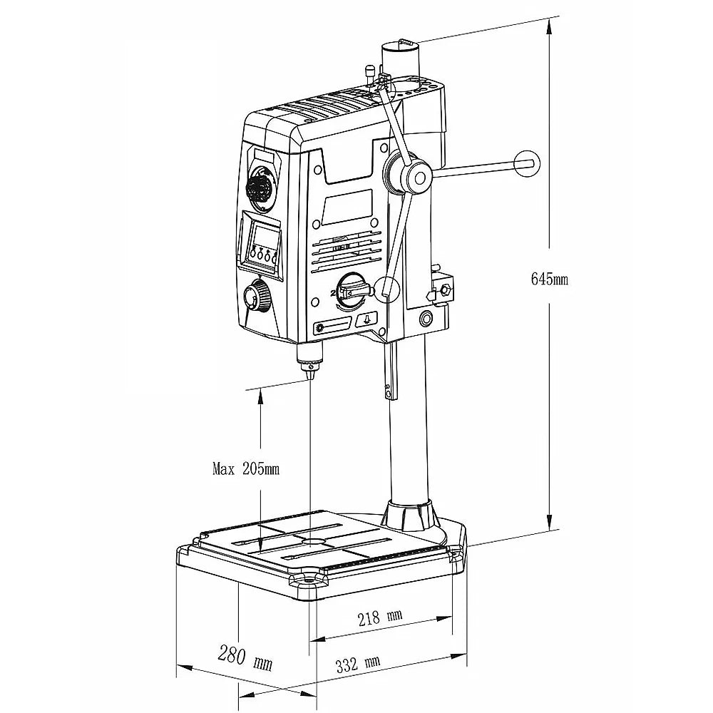 ALLSOME 6-Speed 800W Benchtop Drill Press Drilling Machine BG-518801