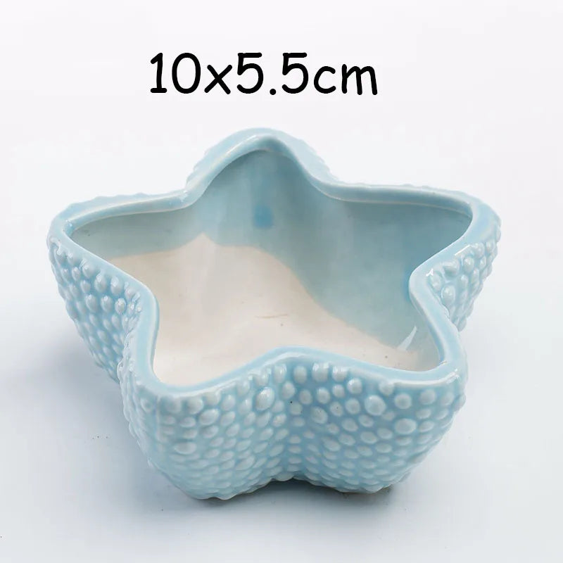Pocelain Blue Fish Flower Vase European Style Cute Fleshy Flowerpot Mini Bonsai Cactus Flower Pot for Home Garden Home Decor