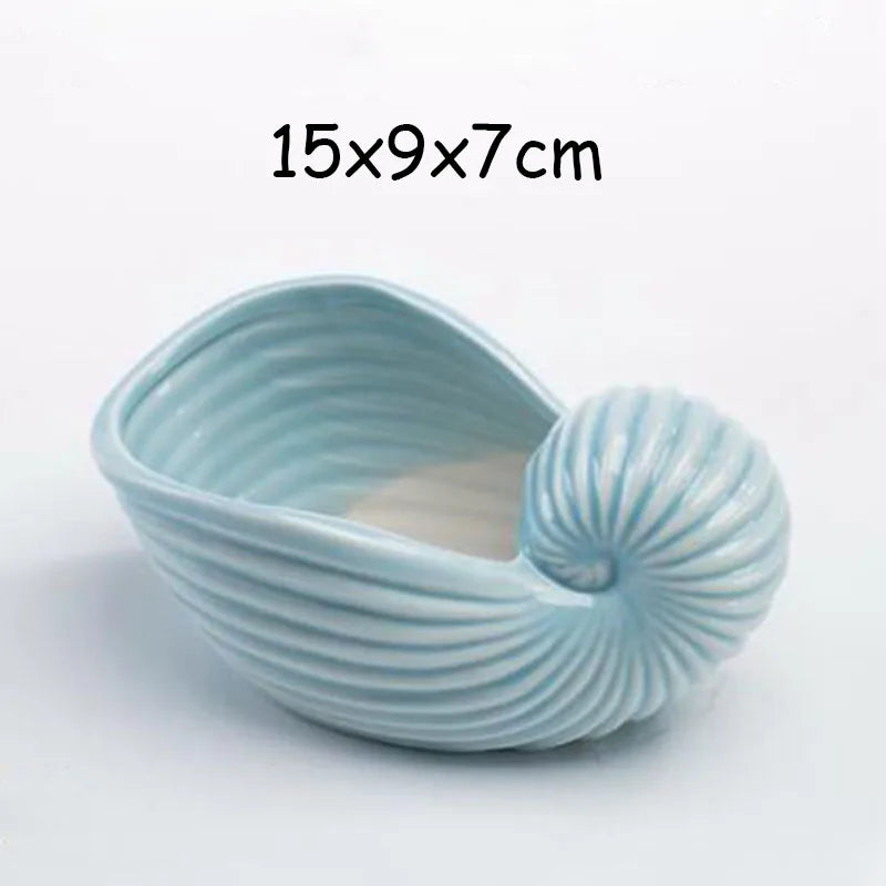 Pocelain Blue Fish Flower Vase European Style Cute Fleshy Flowerpot Mini Bonsai Cactus Flower Pot for Home Garden Home Decor