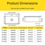 304 Stainless Steel Kitchen Sink Topmount Single Bowl DarkGray Wash Basin For Home Fixture With Kitchen Faucet Drain Accessories