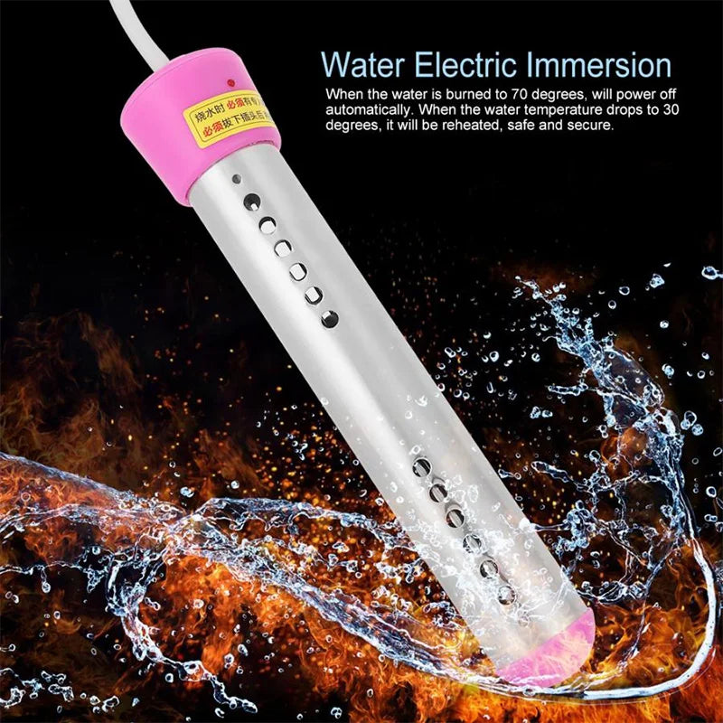 110V/220V Electric Heater Boiler Water Heating Rod Immersion Suspension Water Heater Bathroom Swimming Pool US/EU/UK/AU Plug
