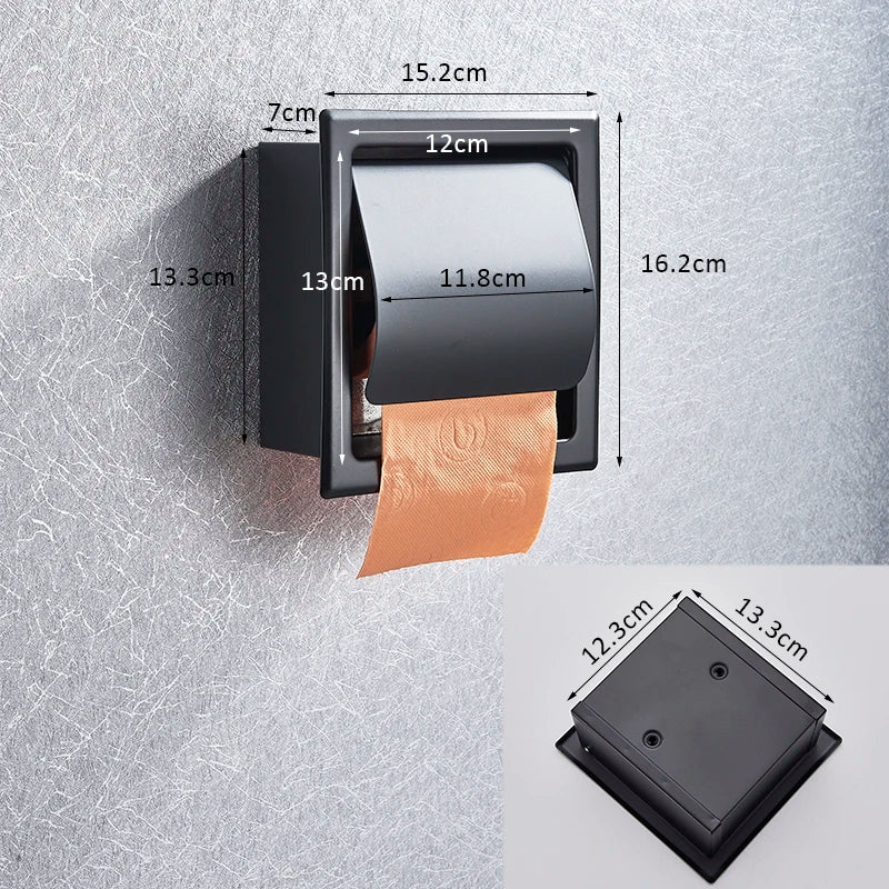 Onyzpily Bathroom Toilet Paper Holder Chrome Finish Stainless Steel Tissue Box Holder Free Shipping Chrome Black Wall Mounted