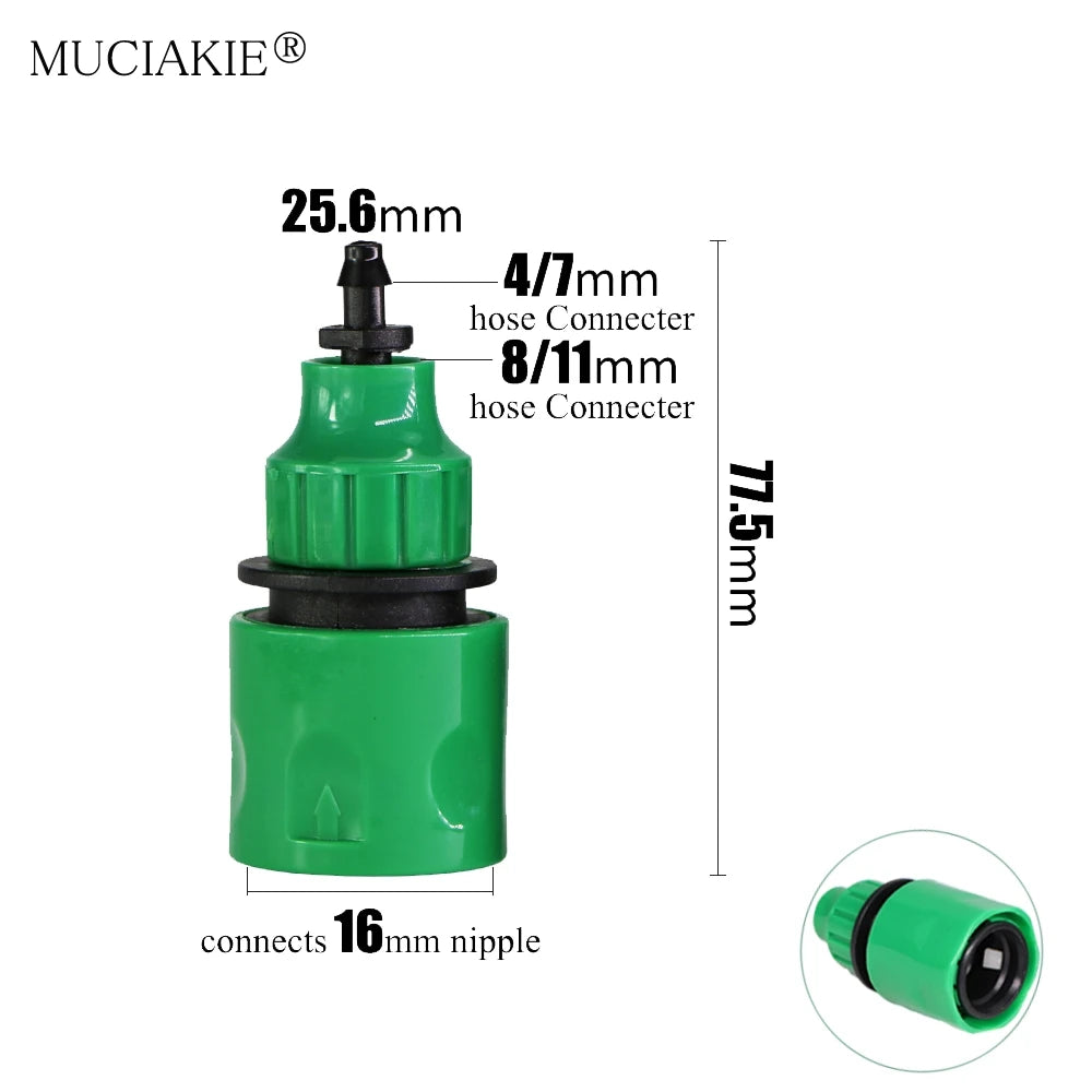 10/20/25/30/50 Meter 4/7mm Garden Water Hose 1/4" Quick Connector PVC Irrigation Tubing Black White Blue Green Transparent Pipe