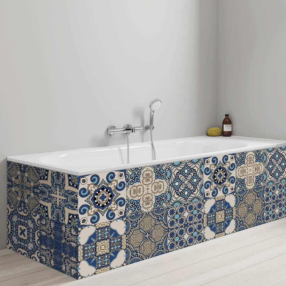 Tile Stickers Waterproof Kitchen Retro Moroccan Self Adhesive Bathroom Decal Vinyl Peel And Stick Wall Decoration Wallpaper