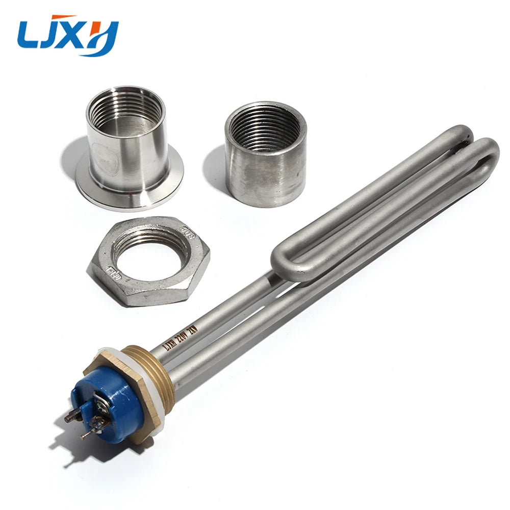 LJXH Foldback Screw In Electric Water Heater Element with 1 INCH NPT Thread 1KW/2KW/3KW/4KW/6KW 201 Stainless Steel