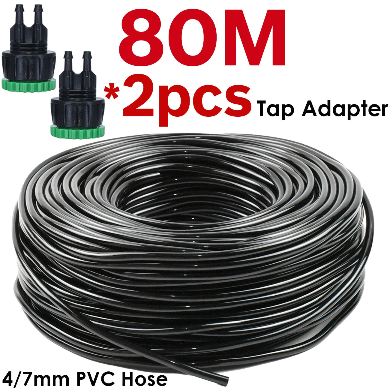 SPRYCLE 5m-100m 1/4'' Garden Watering Hose 4/7mm PVC Micro Drip Irrigation Pipe Tubing for Sprinkler Lawn Pot Plant Greenhouse