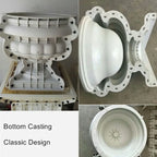 Classic Round Cement Flower Pot Mold, Durable ABS Plastic Planter, Round Cup Vase, Outdoors Bonsai Urn Mold, Dia 42cm/ 16.5in