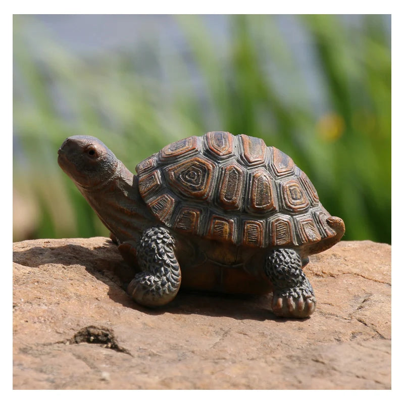Cute Resin Tortoise Statue Outdoor Garden Pond Store Bonsai Decorative Animal Sculpture For Home Garden Decor Ornament