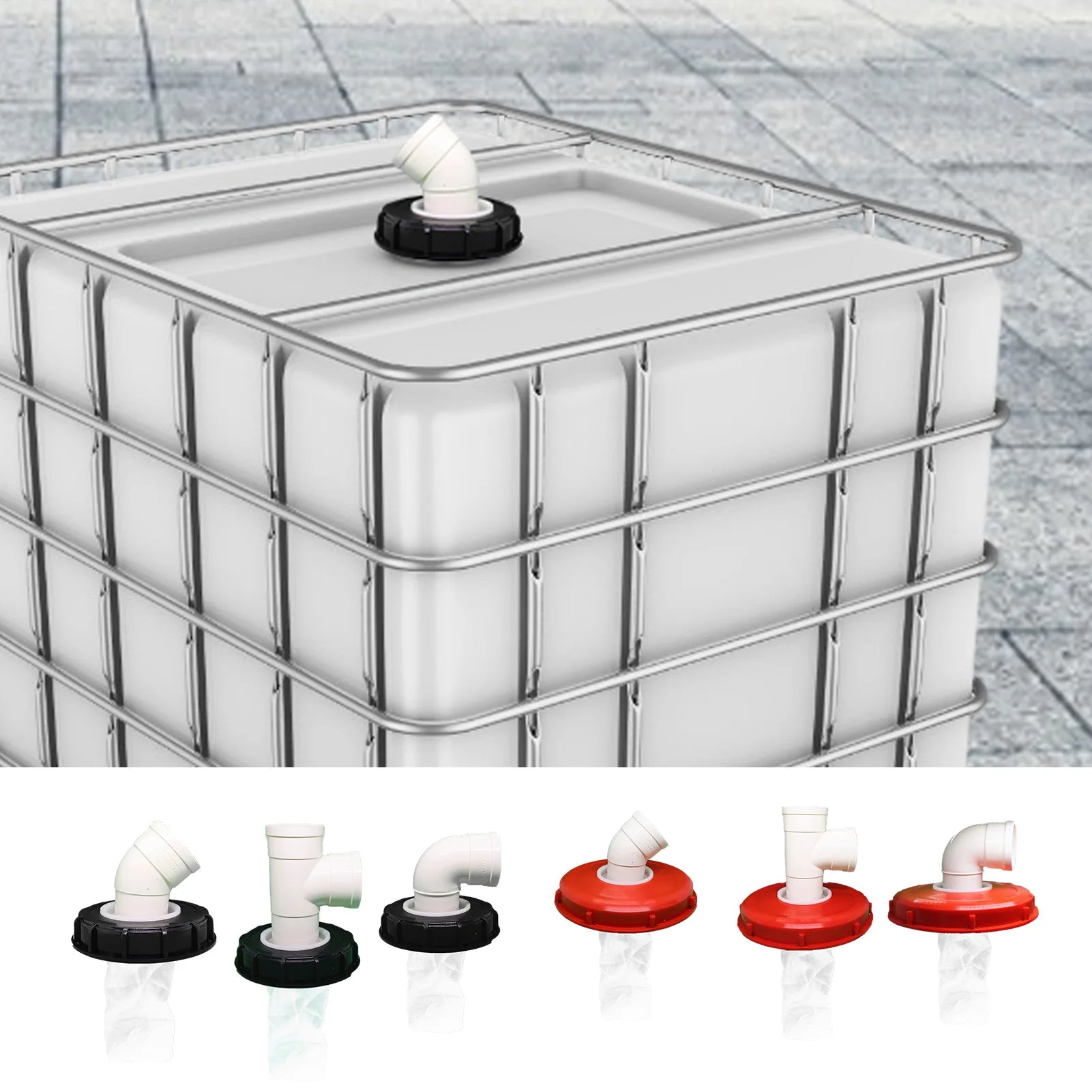 IBC Ton Barrel Cover Cap With Filter Outdoor IBC Ton Barrel Cover Durable Plastic Cover With Vent Hole Ton Barrel Filter Cover