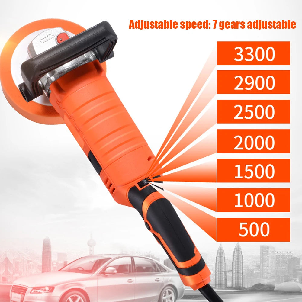 1580W 220V Car Polisher Adjustable Speed Car Electric Polisher Waxing Machine Automobile Furniture Polishing Tool