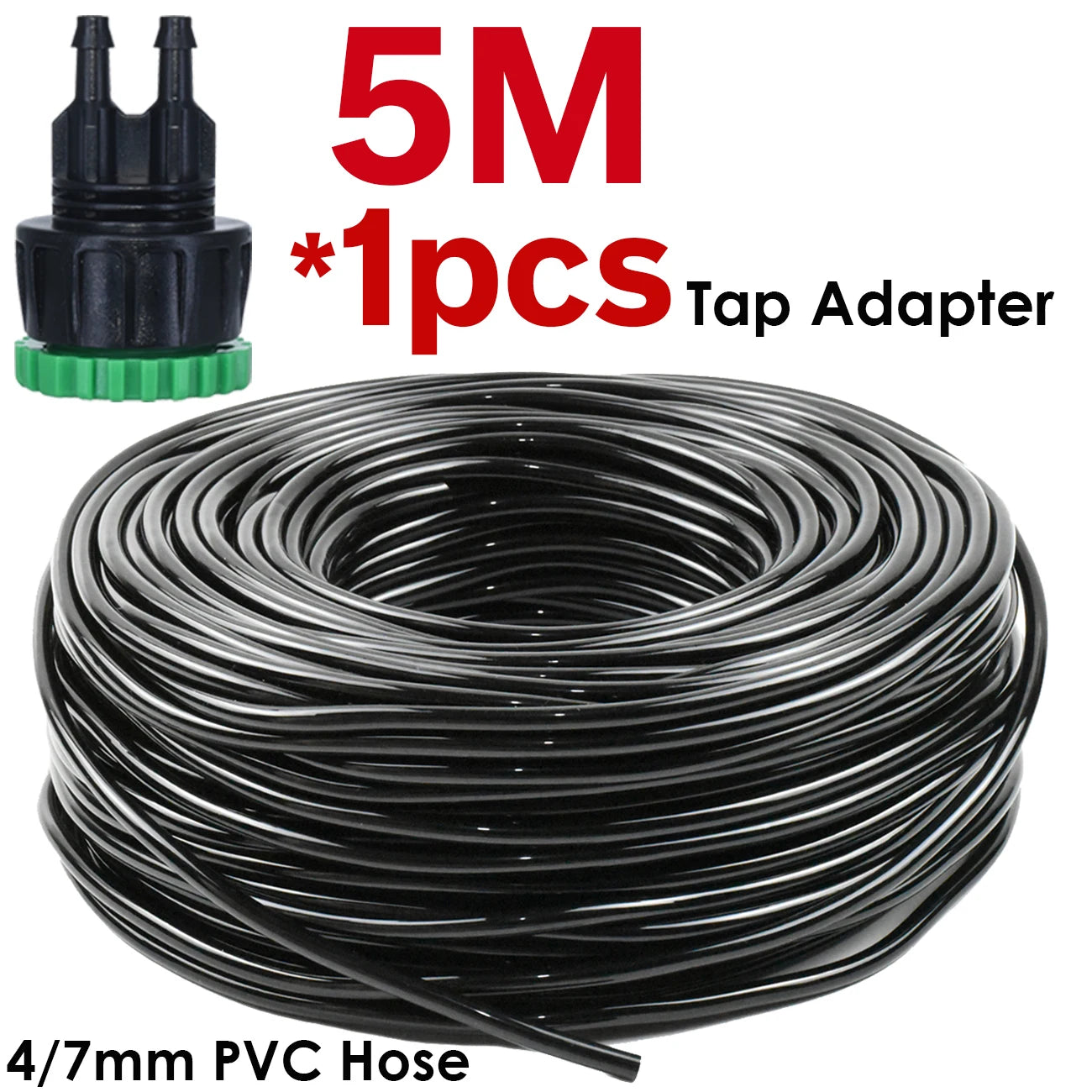 SPRYCLE 5m-100m 1/4'' Garden Watering Hose 4/7mm PVC Micro Drip Irrigation Pipe Tubing for Sprinkler Lawn Pot Plant Greenhouse