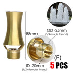 Brass Sprinklers Rotating Fountain Nozzles Landscaping Pond Outdoor Jet Straight Fountain Spray Head Irrigation Plants Watering