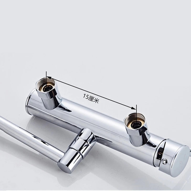 Telescopic Folding Kitchen Faucets Black Brass 360 Rotate Wall Mounted Bathroom Hidden Faucet Fold-able Crane Sink Mixer Tap