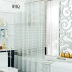 Modern Geometric Bath Curtain Stripe Shower Curtain Waterproof PEVA For Bathroom Bathtub Large Wide Bathing Cover Rideau De Bain
