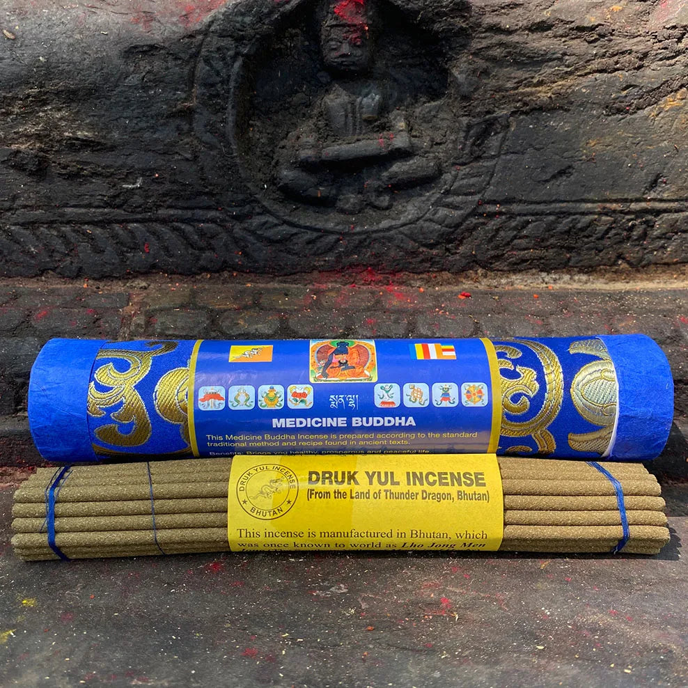 1Tube Bhutan Dragon Incense Stick Brocade Cylinder Tibetan Incense For Refreshing Deodorization Handmade Natural Stick Incense