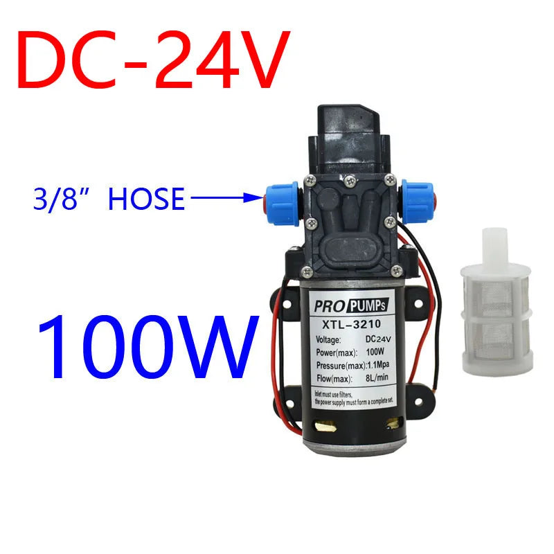 DC 12Volt 60w 80w 100w Diaphragm pump Water Micro High Pressure Self-Priming Booster Pump for Garden irrigation car wash