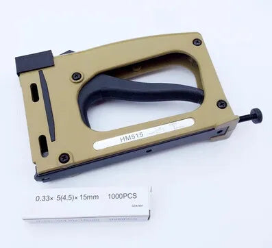 UZWELL HM515 Manual Staple Gun Manual Stapler Manual Nailer frame tacker with 1000 pcs free cost nails