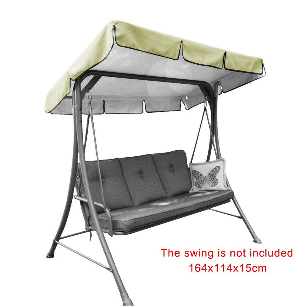 Swing Chair Cover Playground Swing Chair Top Cover Waterproof Sunshade Canopy  Green  190x132x15cm
